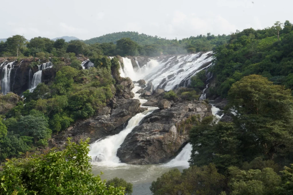 Shivanasamudra cascading waterfalls