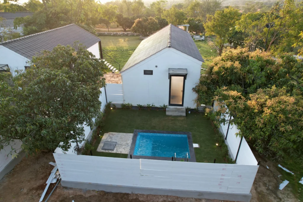 Private cottages with pool